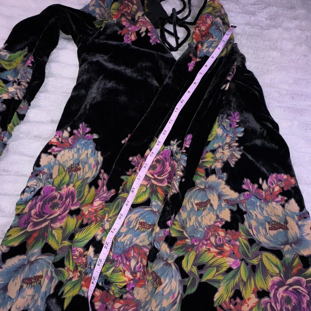 Free People Dress‎ Womens Small Misha Velvet Burnout Mini Witchy Whimsigoth